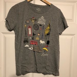 Jcrew graphic tee size large
